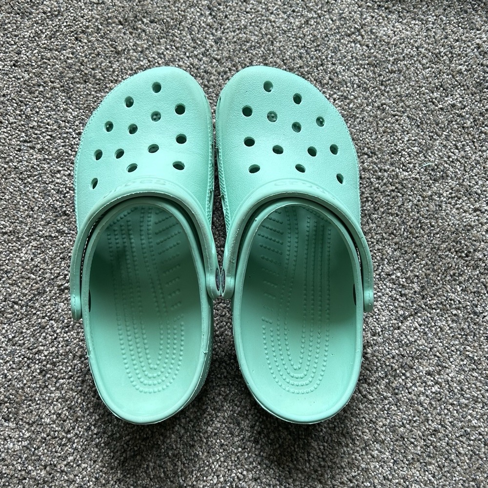 Crocs Adult Classic Clog Slip-On Shoes Size US Women 9/Men 7 Mint Green Aqua $55 - Picture 8 of 9